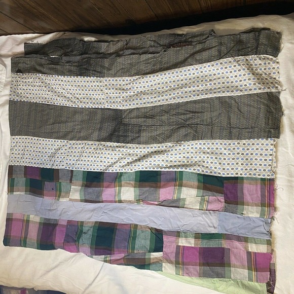 Vintage Start of a quilt project hand pieced 83" x 70" maybe 1960’s - Picture 9 of 12